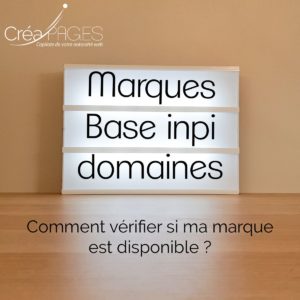 Comment vérifier si ma marque est disponible ?