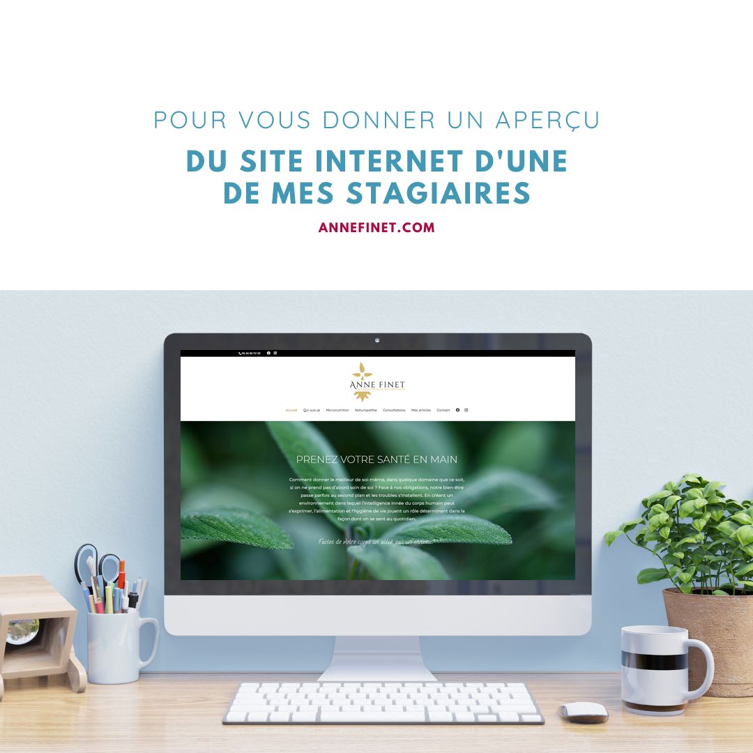 Site internet créé par Anne Finet lors de la formation CréaPAGES