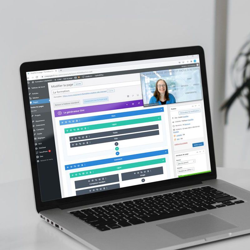 Les 5 jours de classe virtuelle de la formation CréaPAGES