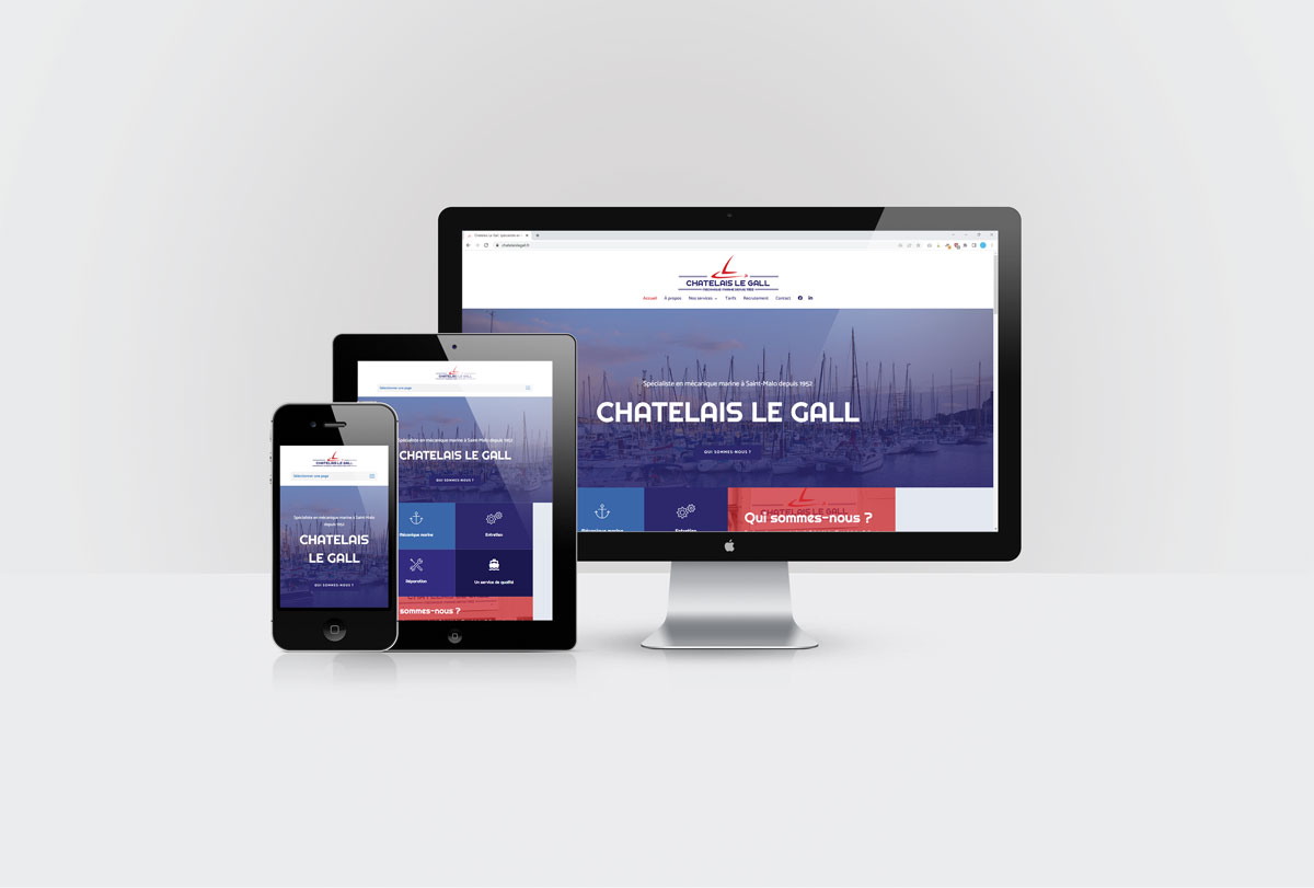 Création du site web de Chatelais Le Gall, spécialiste en mécanique marine à Saint-Malo